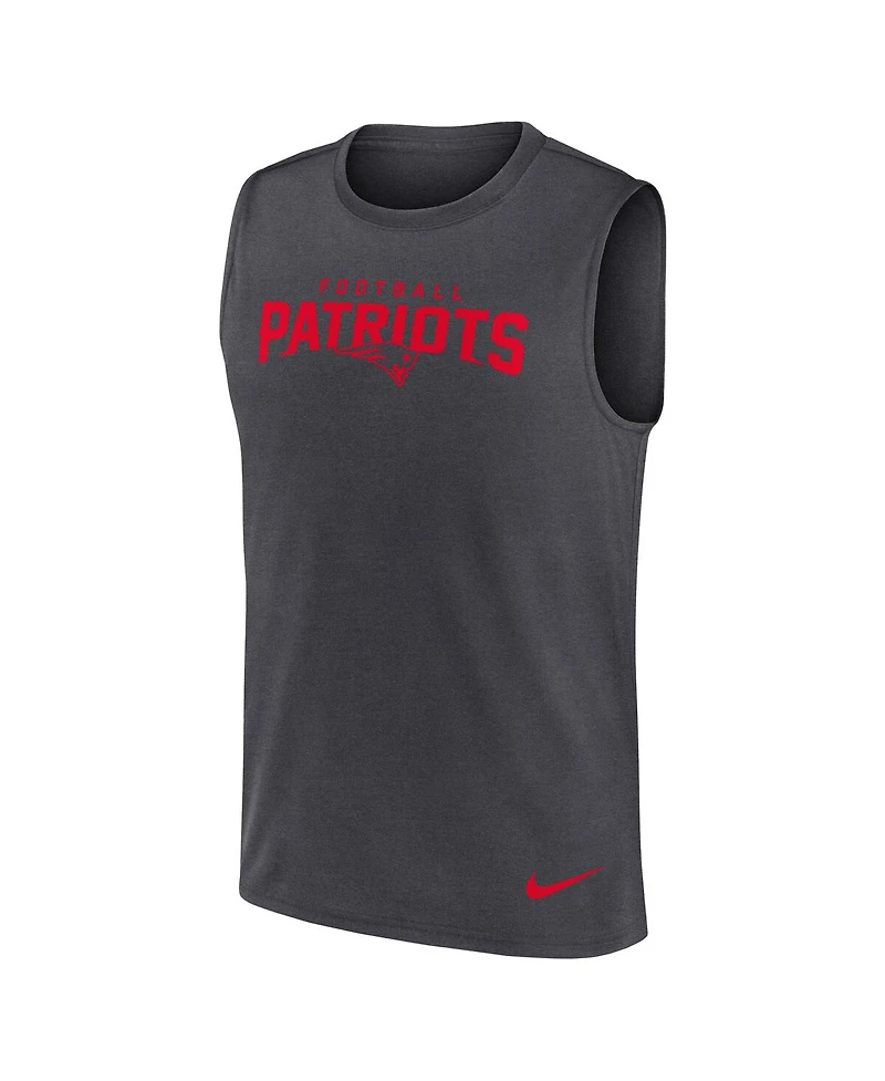 Nike Men's Charcoal New England Patriots Primetime Legend Performance Muscle Tank Top