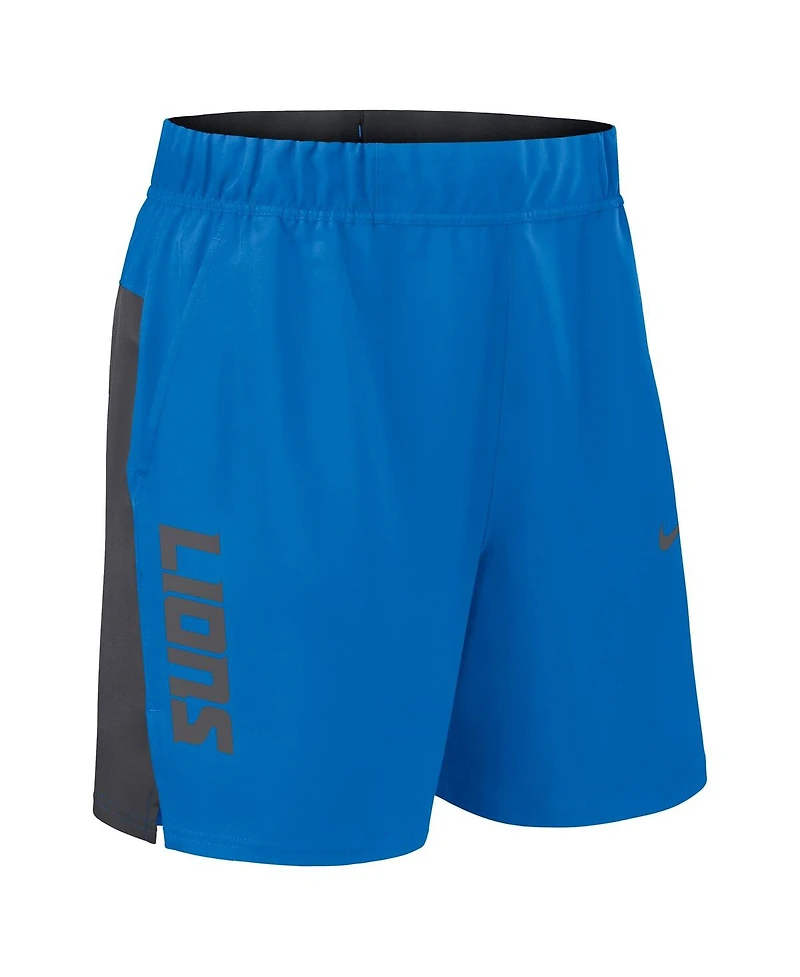 Nike Men's Blue Detroit Lions Woven Victory Performance Shorts
