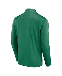 Logo Athletic Men's Heather Kelly Green Dallas Stars Head-to-Head Raglan Quarter-Zip Sweatshirt