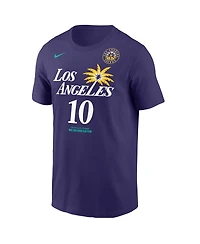 Nike Men's Kelsey Plum Purple Los Angeles Sparks Explorer Edition Name Number T-Shirt