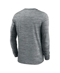 Nike Men's Charcoal Ohio State Buckeyes 2025 Sideline Velocity Performance Long Sleeve T-Shirt