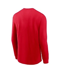 Nike Men's Scarlet Ohio State Buckeyes 2025 Sideline Performance Long Sleeve T-Shirt