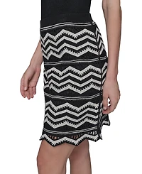 Karl Lagerfeld Paris Women's Chevron Knit Skirt
