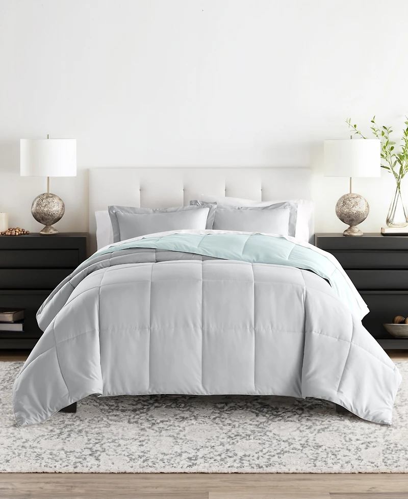 ienjoy Home All Season Lightweight Down Alternative Reversible 3-Pc. Comforter Set, King/California King