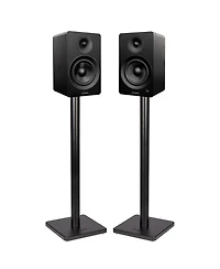 Fluance Ai61 Powered 2-Way 2.0 Stereo Bookshelf Speakers with Speaker Stands 6.5" Drivers 120W Amplifier for Turntable Bluetooth 5 Wireless Music