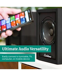 Electrohome Huntley Powered Bookshelf Speakers with Built-in Amplifier and 3" Drivers for Turntable, Tv, Pc Wireless Music Streaming featurin