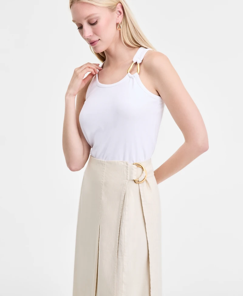 I.n.c. International Concepts Women's Linen-Blend Maxi Skirt, Exclusively at Macy's
