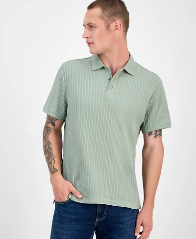 Sun + Stone Men's Rocco Textured Polo Shirt, Exclusively at Macy's
