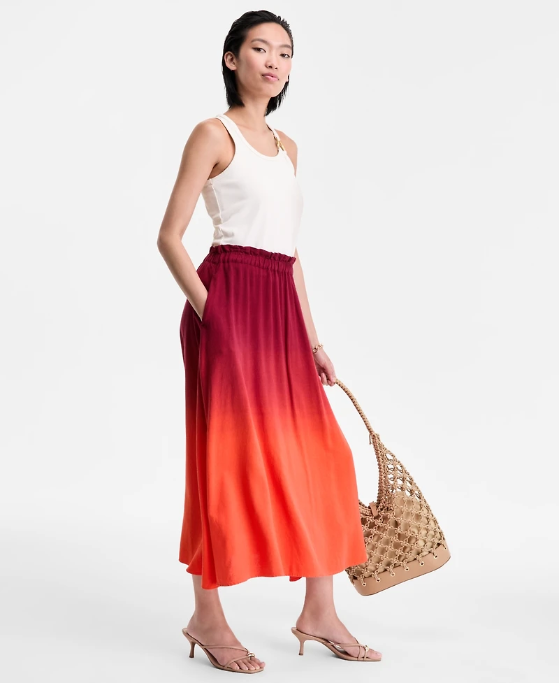 I.n.c. International Concepts Women's Dip-Dyed Midi Skirt, Exclusively at Macy's
