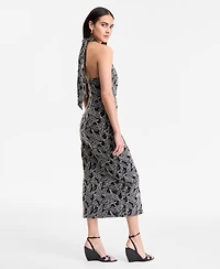 I.n.c. International Concepts Women's Embroidered Cotton Halter Dress, Exclusively at Macy's