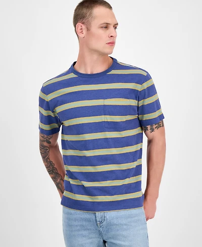 Sun + Stone Men's Cambridge Short Sleeve Crewneck Striped T-Shirt, Exclusively at Macy's