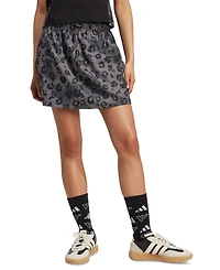 adidas Women's French Terry Animal-Print A-Line Skort