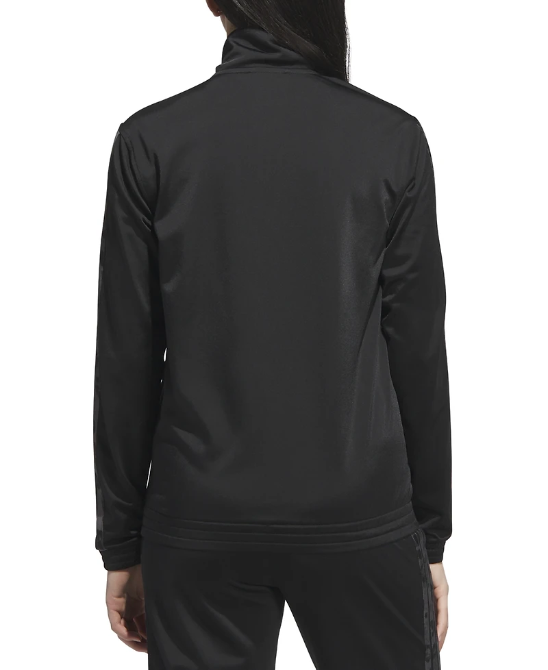 adidas Women's Animal-Print Stripe Tricot Track Jacket