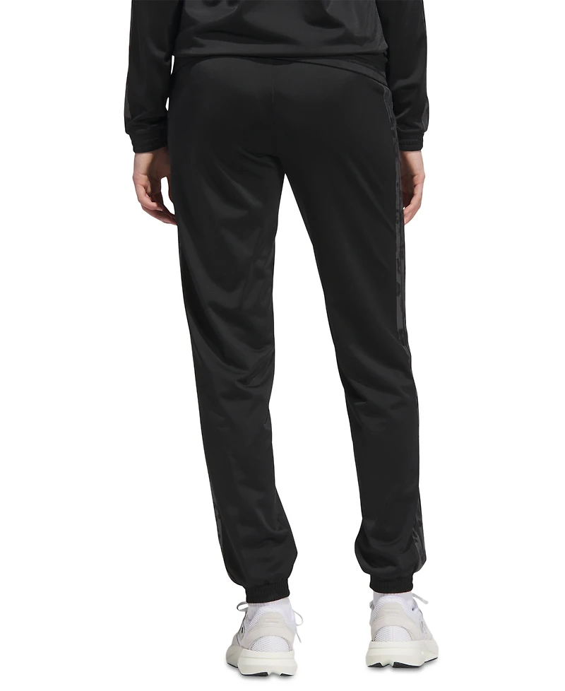 adidas Women's Animal-Print 3-Stripes Tricot Pants