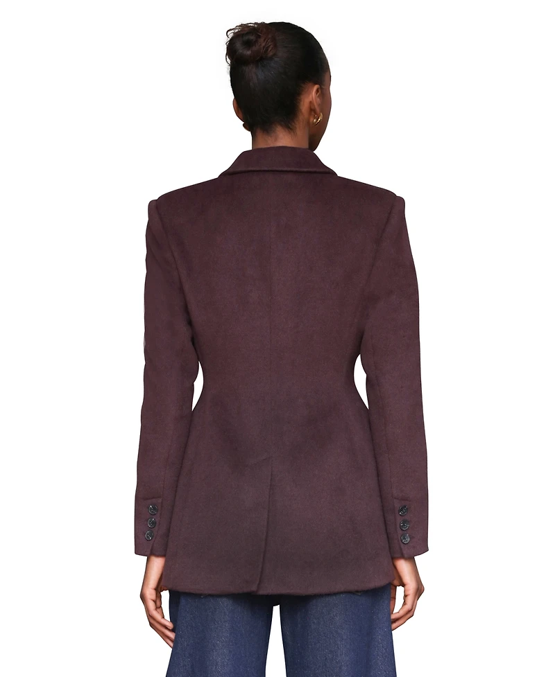 Avec Les Filles Women's Notched-Collar Blazer Coat