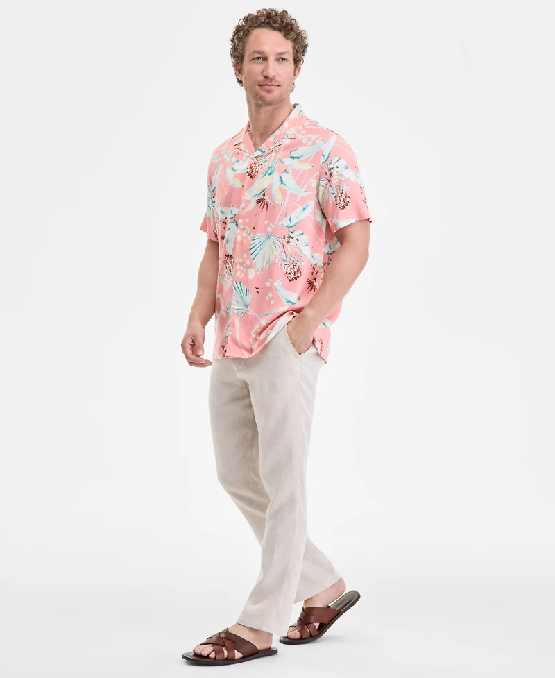 Club Room Men's Elevated Kurt Regular-Fit Floral Button-Down Camp Shirt, Exclusively at Macy's