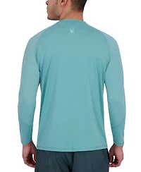 Spyder Men's Long Sleeve Waffle-Knit Crewneck Swim Shirt