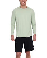 Spyder Men's Long Sleeve Waffle-Knit Crewneck Swim Shirt