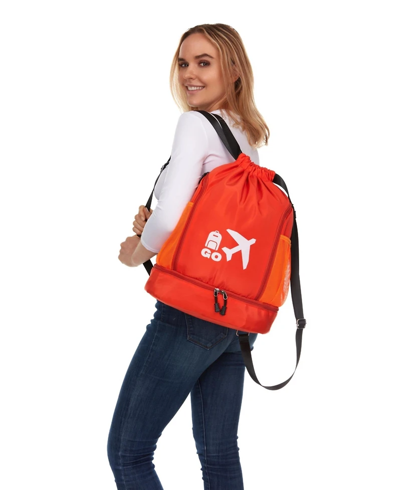 Perfect Personal Travel Go Bag- Orange