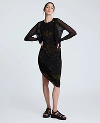 Kenneth Cole Women's Sandra Side-Ruched Asymmetric Tank Dress