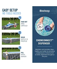 Bestway Power Steel 24' x 12' x 52" Rectangular Above Ground Swimming Pool Set
