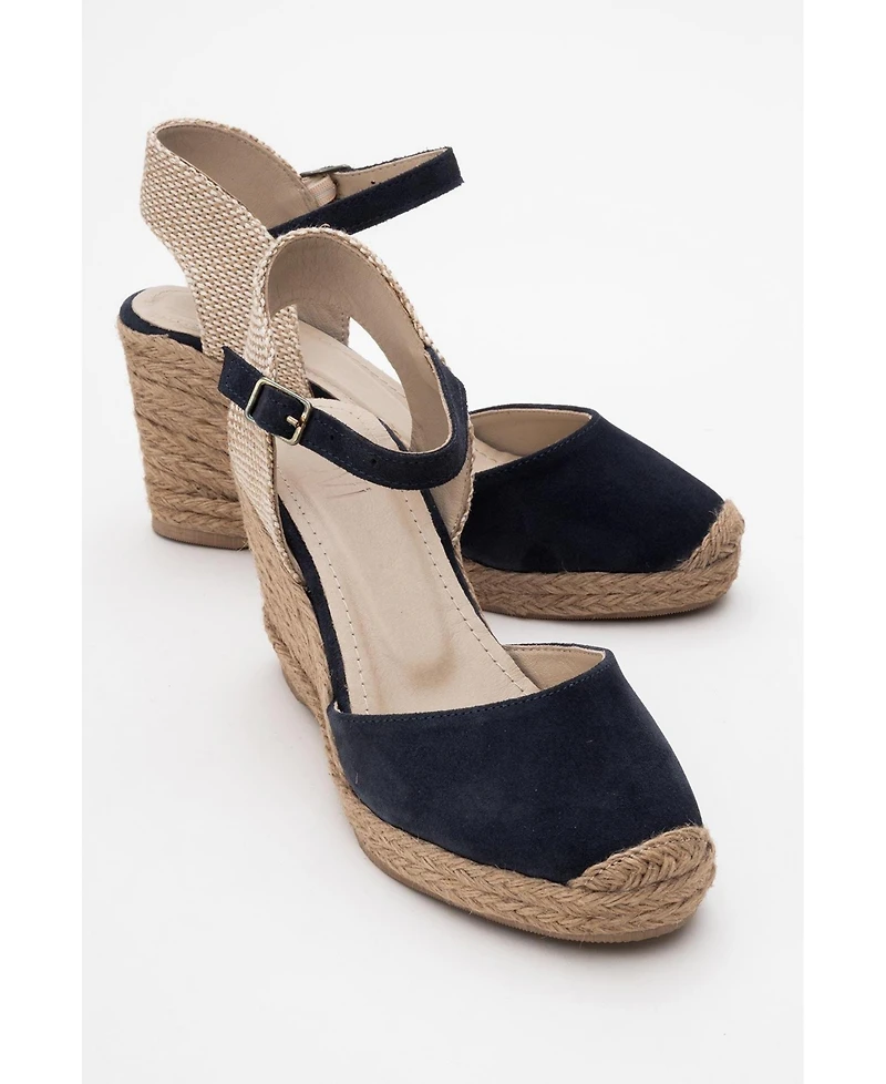 Sinta Suede Leather Platform Espadrille (Women)