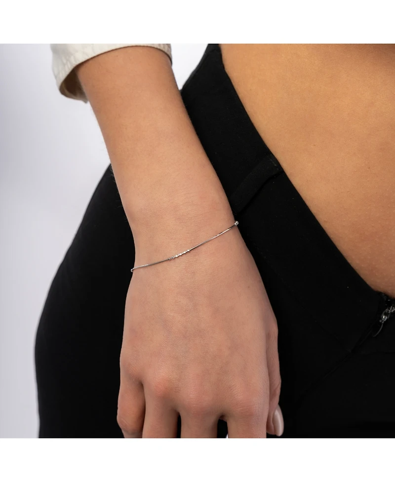 Spero London Six Beads Sterling Silver Bracelet