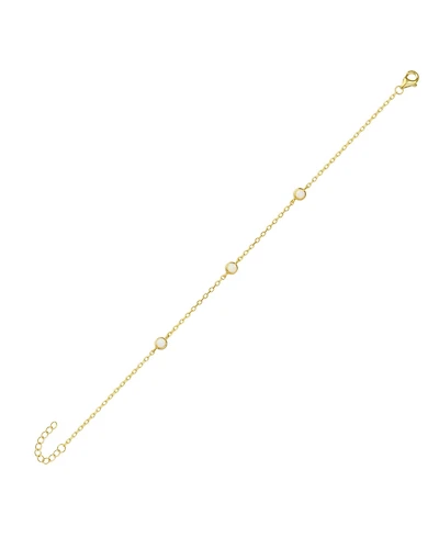 Spero London White Opal Sterling Silver Bracelet in Gold
