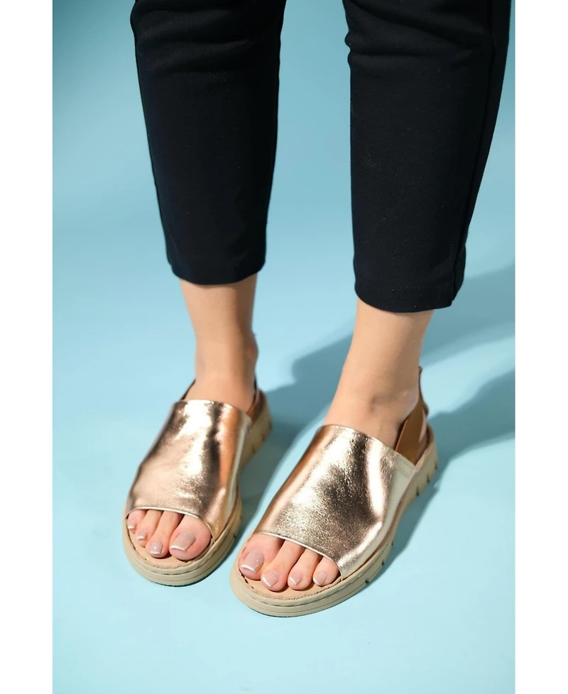 Londoi Elastic Strap Leather Sandal (Women)