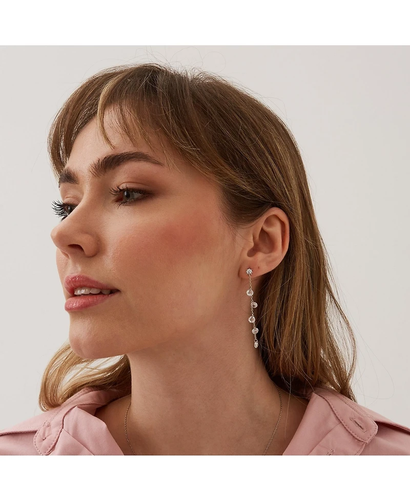 Spero London Drop Crystal Sterling Silver Earring