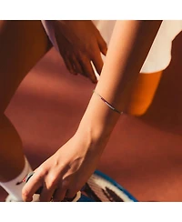 Spero London Rainbow Colourful Sterling Silver Tennis Bracelet