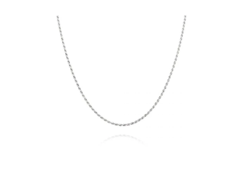 Spero London Sterling Silver Rope Chain Necklace