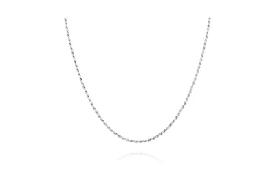 Spero London Sterling Silver Rope Chain Necklace