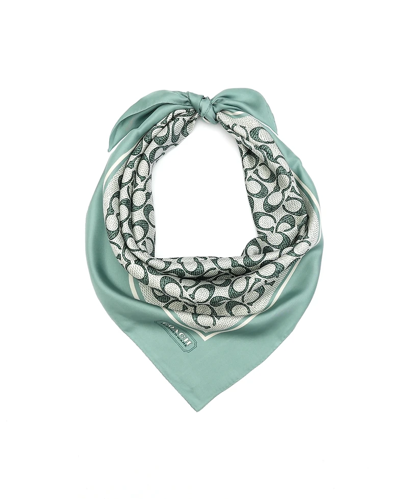 Coach Women's Vintage Signature Print Silk Square Scarf