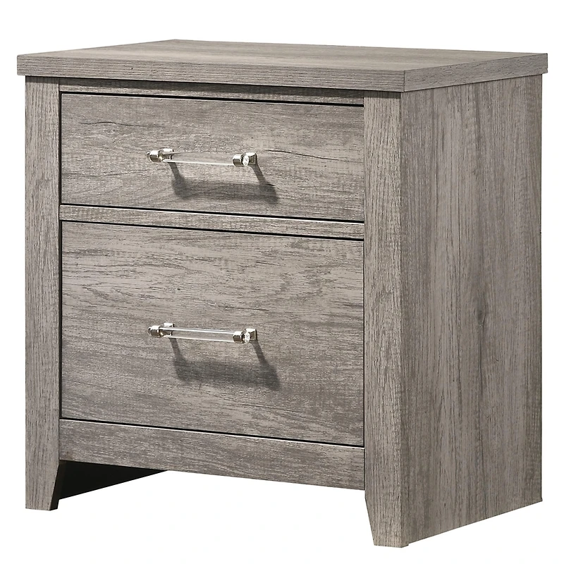 Kings Brand Furniture Harmony 2-Drawer Wooden Side End Table, Nightstand
