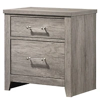 Kings Brand Furniture Harmony 2-Drawer Wooden Side End Table, Nightstand
