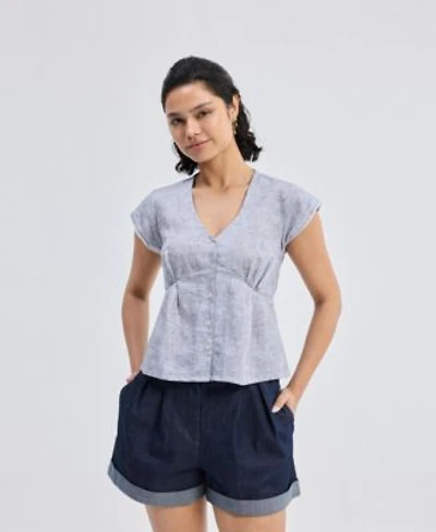 Reistor Womens Deep V Neck Short Top