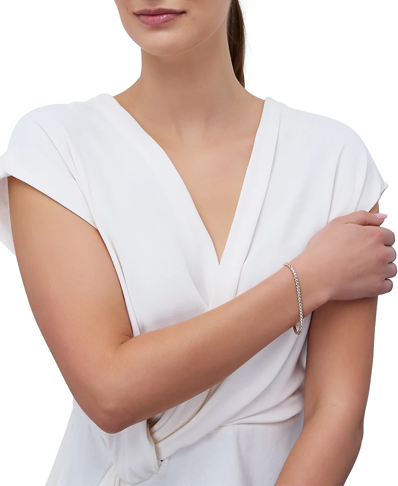 Created White Sapphire Tennis Bracelet (8-1/8 ct. t.w.) in 14k Yellow Gold Over Sterling Silver