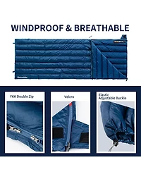 Naturehike Ultralight Backpacking Down Sleeping Bag for Adults, 650 Fill Power Sleeping Bag 20oz for 42-52 , Compact Lightweight Sleeping Bags for Hik