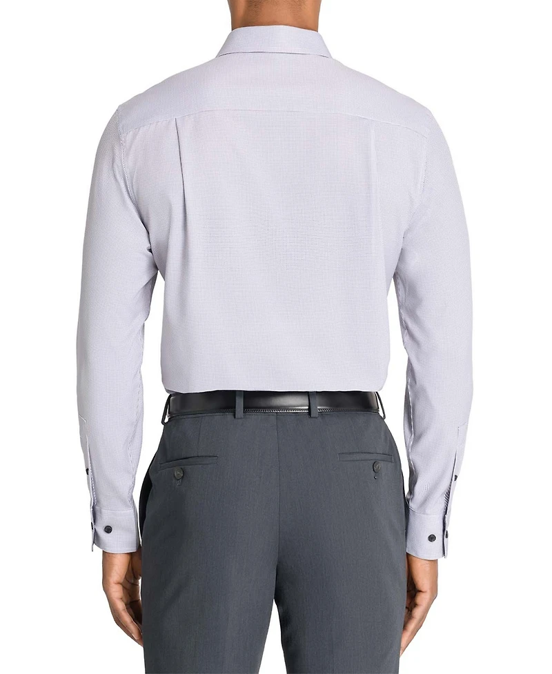 Men's Slim Fit Micro Geo 4-Way Stretch Performance Dress Shirt