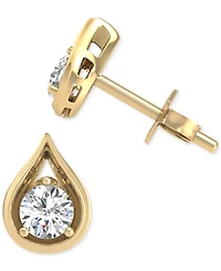 Diamond Teardrop Shape Stud Earrings (3/8 ct. t.w.) in 14k Gold