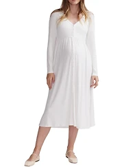 Hatch Collection Maternity The Softest Rib Nursing Friendly Dress