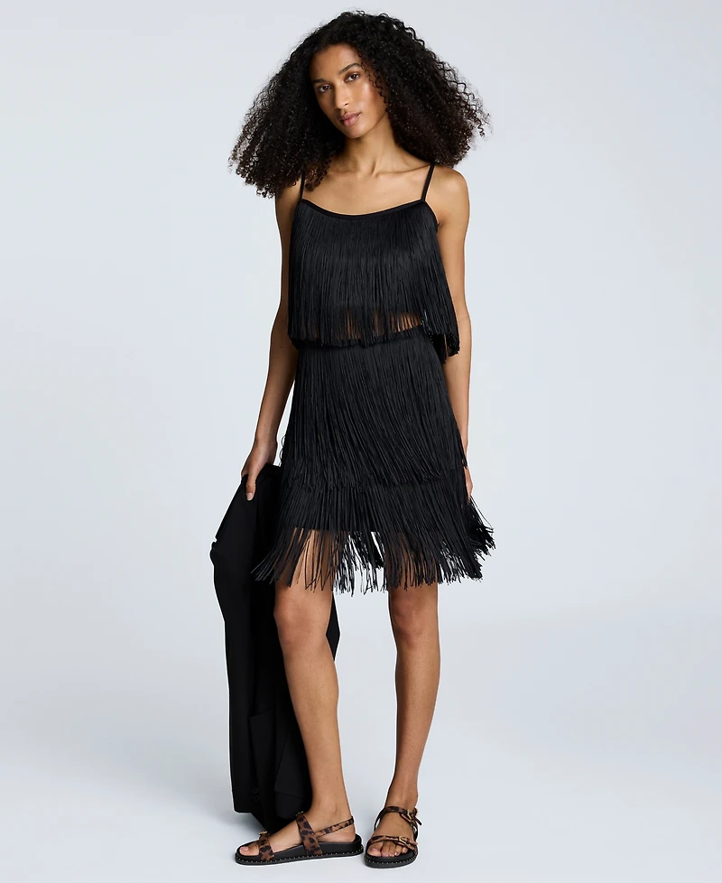 Kenneth Cole Women's Fringe Cropped Camisole Top