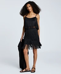 Kenneth Cole Women's Fringe Cropped Camisole Top