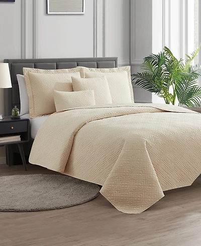 Nestl Diamond Embossed 5-Pc. Quilt Set, Full/Queen