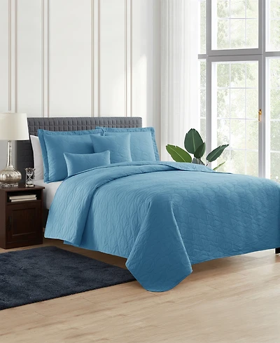 Nestl Ellipse Embossed 5-Pc. Quilt Set, King/California King