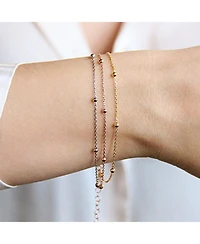 Spero London Fine Beaded Chain Bracelet Satellite in Sterling Silver