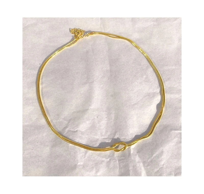 Spero London Knot Chain Choker Necklace Sterling Silver