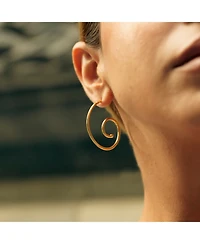 Spero London Spiral Sterling Silver Stud Earrings