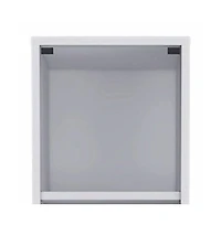Bathroom Storage Cabinet with Glass Door and Sliding Drawers